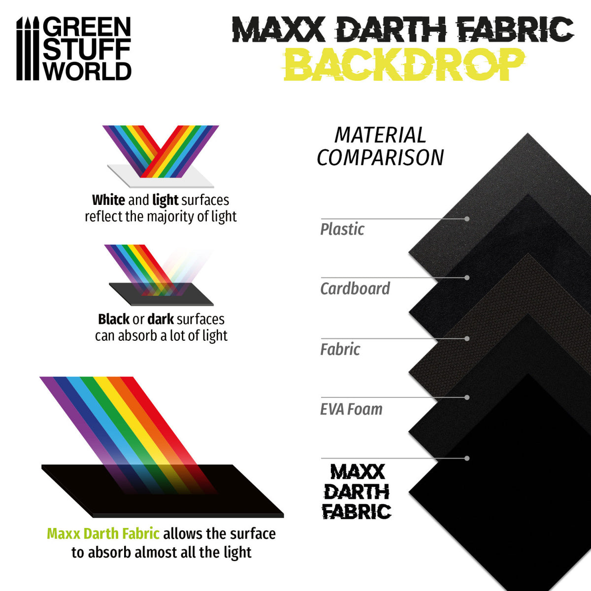 Black Maxx Darth Backdrop - Small Lightbox | Ultra Crna Pozadina za Lightbox