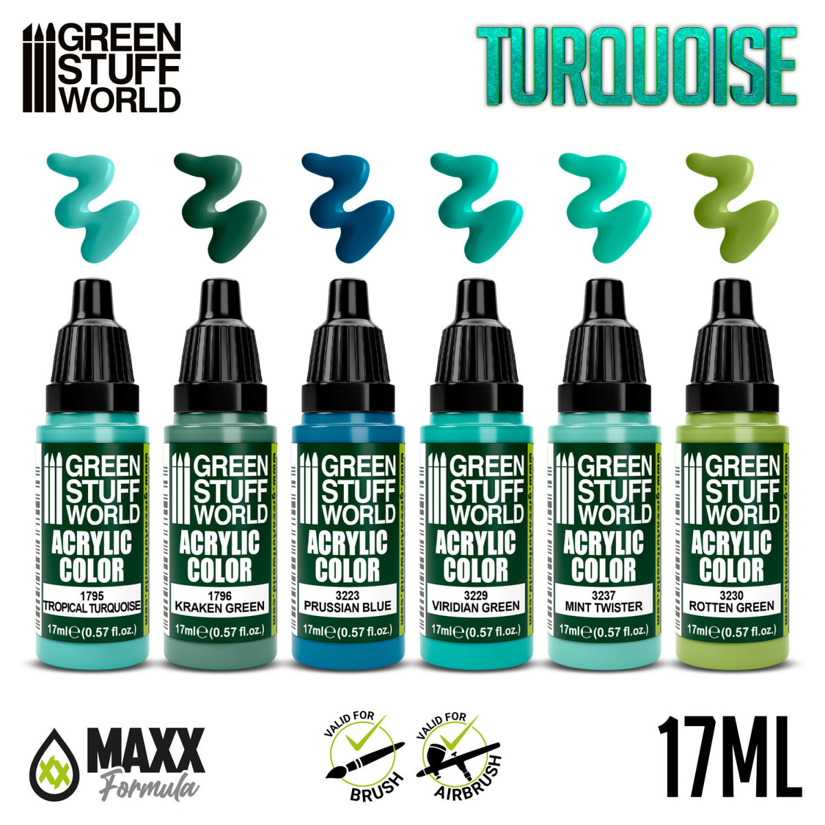 Paint Set - Turquoise (Box x6)