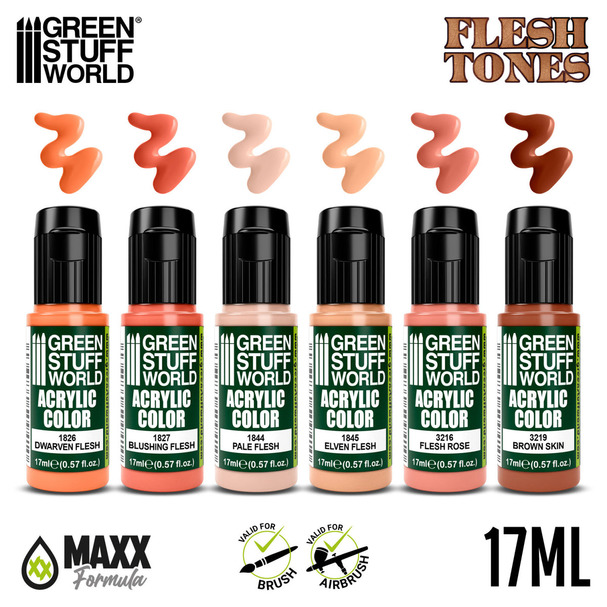 Paint Set - Flesh Tones (Box x6)