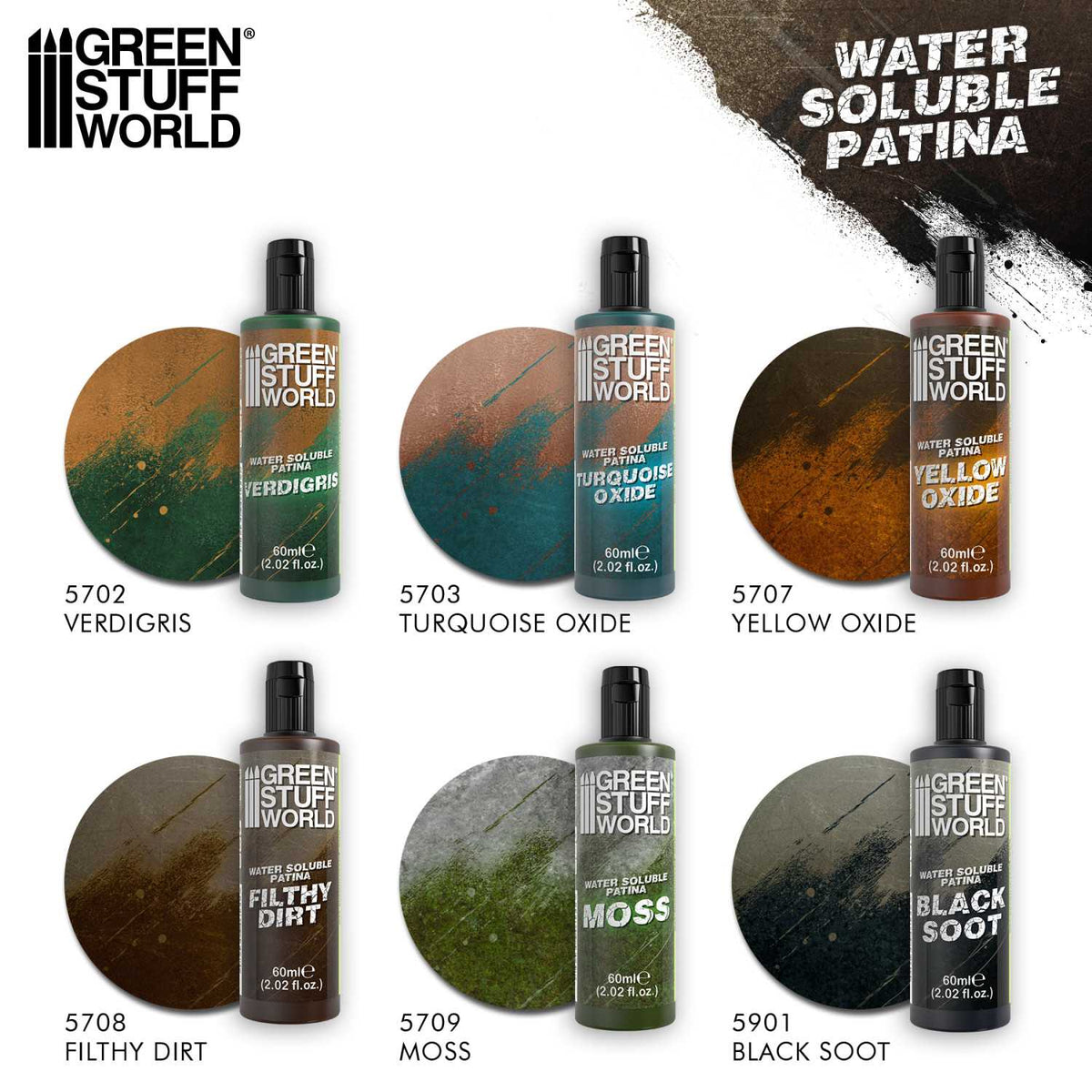 Water Soluble Patina set (Pack x6) | Veliki Set za Patiniranje