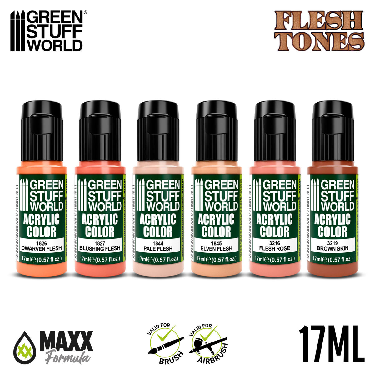 Paint Set - Flesh Tones (Box x6)