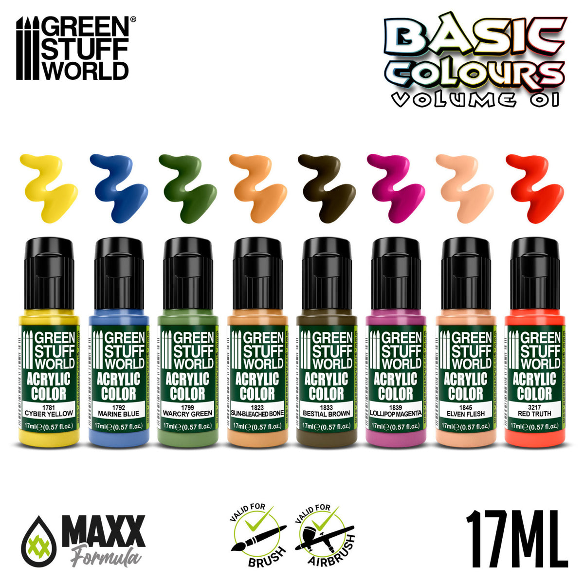 Paint Set - BASIC COLORS 01 (Box x8)