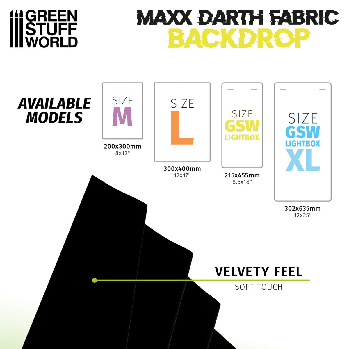 Black Maxx Darth Backdrop - Small Lightbox | Ultra Crna Pozadina za Lightbox