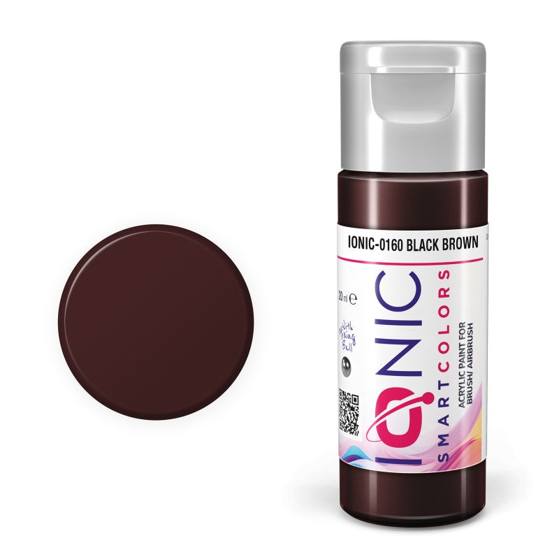AMMO Ionic Smart Colors Black Brown 20ml | Akrilna Boja za Minijature IONIC-0160