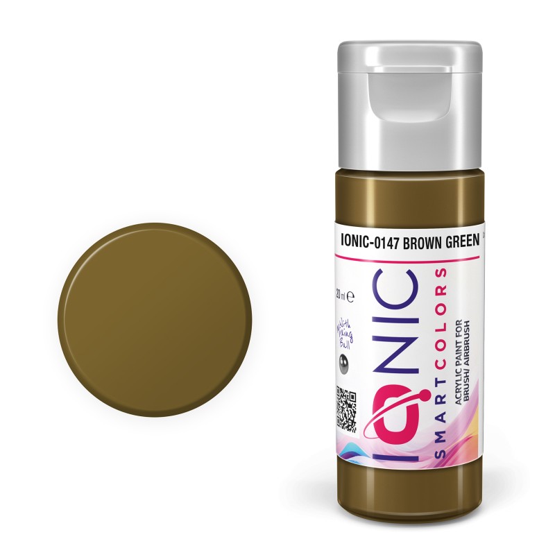 AMMO Ionic Smart Colors Brown Green 20ml | Akrilna Boja za Minijature IONIC-0147