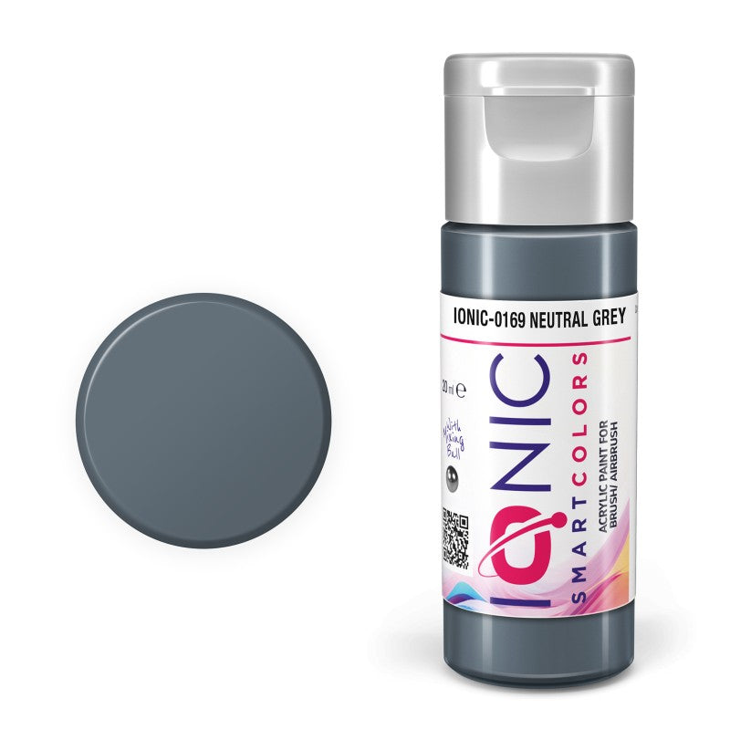 AMMO Ionic Smart Colors Neutral Grey 20ml | Akrilna Boja za Minijature IONIC-0169