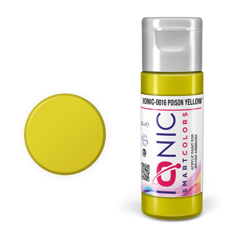 AMMO Ionic Smart Colors Poison Yellow 20ml | Akrilna Boja za Minijature IONIC-0016
