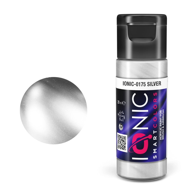 AMMO Ionic Smart Colors Silver 20ml | Akrilna Boja za Minijature IONIC-0175