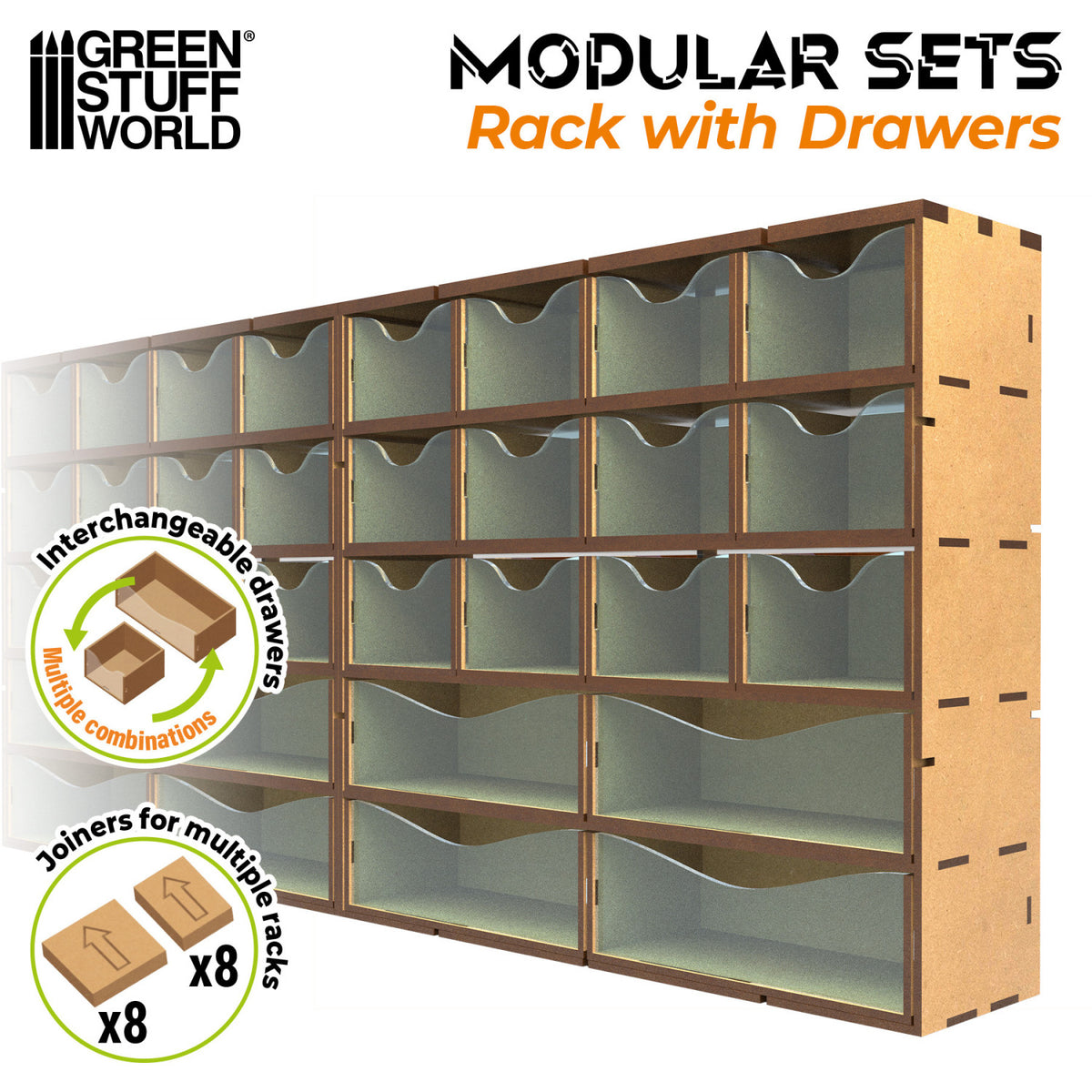 MDF rack za boje i modelarski alat