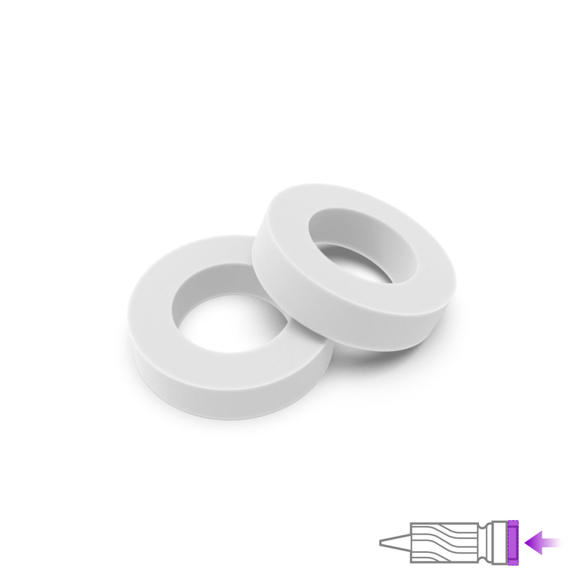 Gaahleri Mobius Nozzle O-Rings (White PTFE) | Beli O-Prstenovi za Diznu Mobius Airbrusha