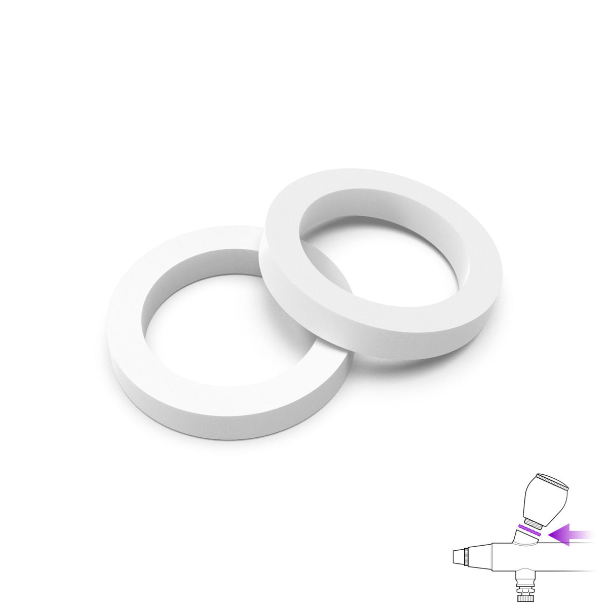 Gaahleri Mobius Airbrush Paint Cup O-Rings (PTFE) | O-Prstenovi za Posudu Mobius Airbrusha
