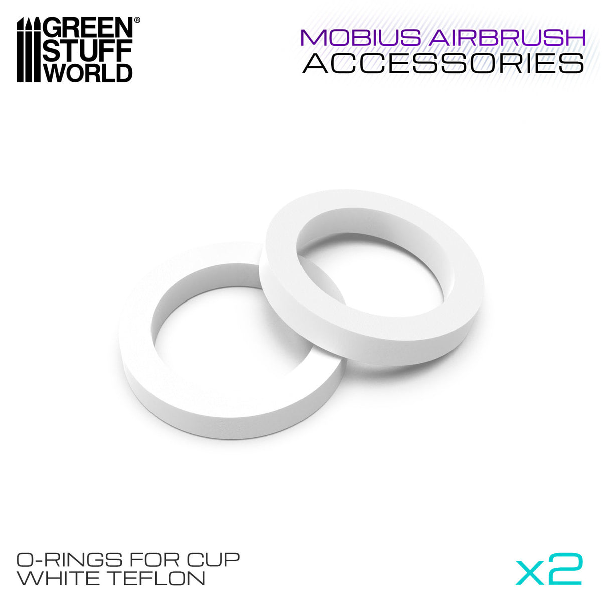Gaahleri Mobius Airbrush Paint Cup O-Rings (PTFE) | O-Prstenovi za Posudu Mobius Airbrusha