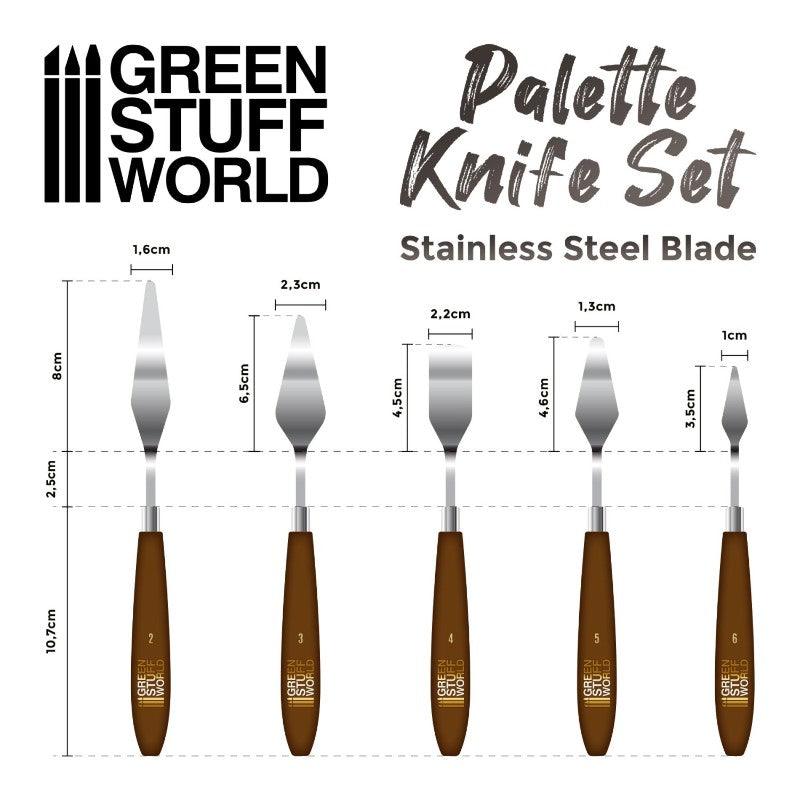 Palette Knife Tools Set x5 | Set modelarskih špahtli x5