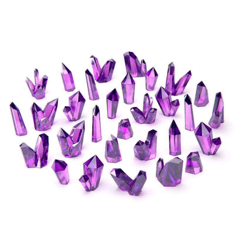 Purple Resin Crystals Medium | Ljubičasti smolasti kristali srednji 9-16mm (30 kom)