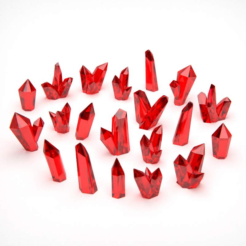 Red Resin Crystals Large | Crveni smolasti kristali veliki 15-20mm (20 kom)