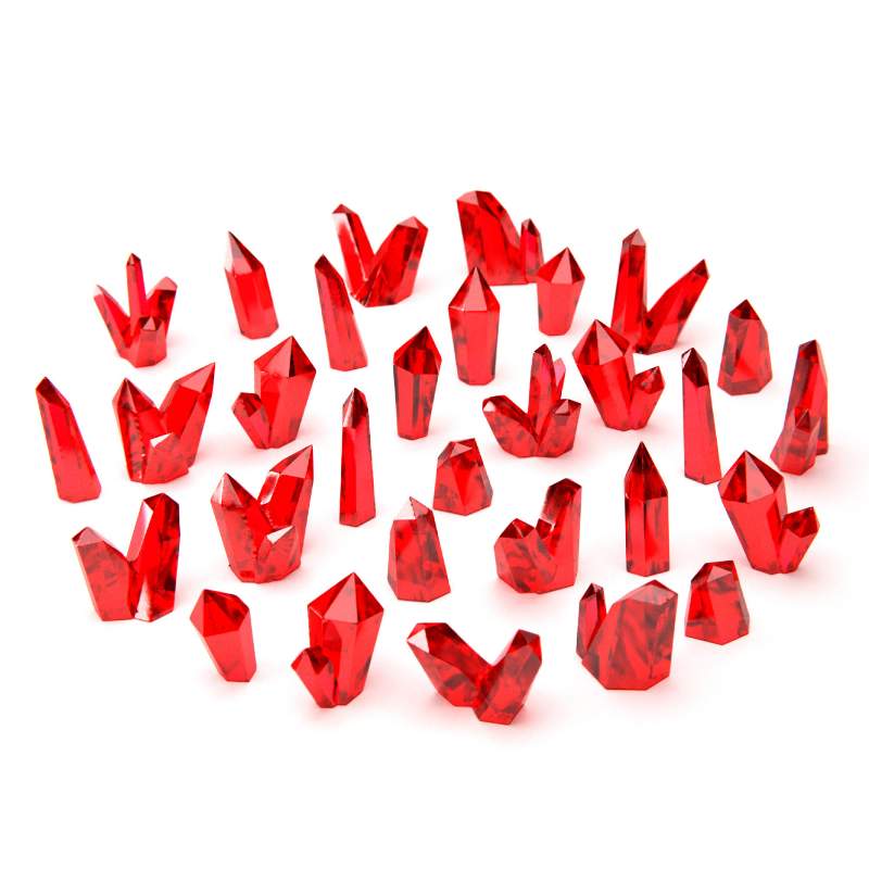 Red Resin Crystals Medium | Crveni smolasti kristali srednji 9-16mm (30 kom)