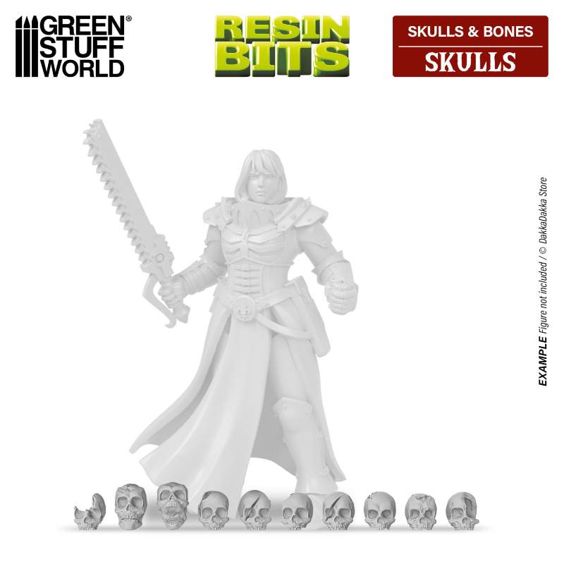 Resin Skulls Pack | 3D štampane lobanje (85 kom, 1:48-1:35 razmera)