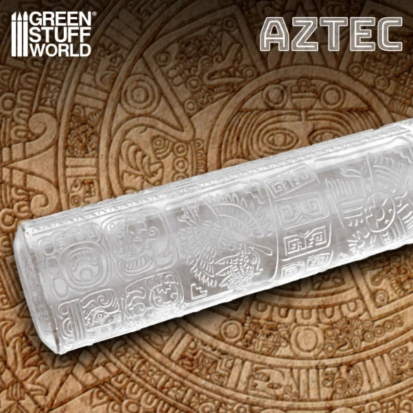 Teksturirani valjak sa aztečkim motivima za modeliranje