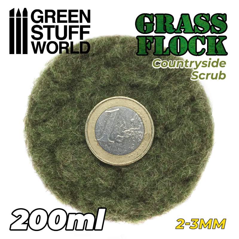 Static Grass Flock Countryside Scrub | Statička trava 2-3mm prirodni teren 200ml