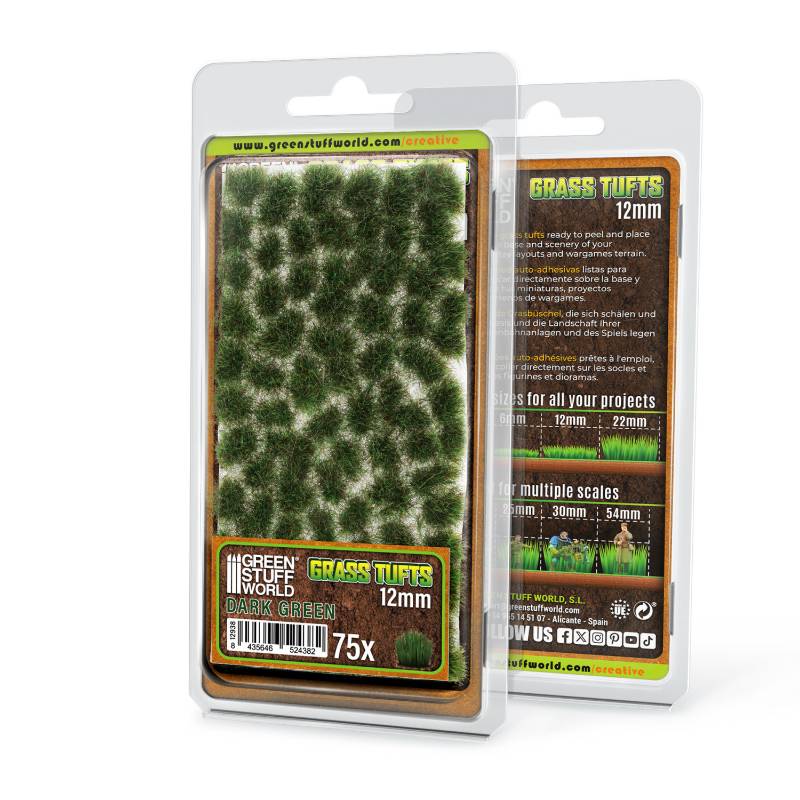 Static Grass Tufts 12mm Dark Green | Buseni trave 12mm tamno zeleni