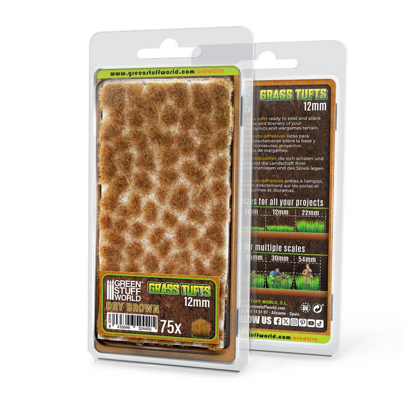 Static Grass Tufts 12mm Dry Brown | Buseni trave 12mm suvo braon