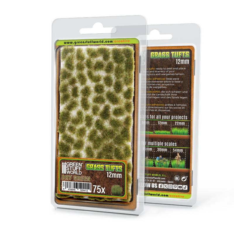 Static Grass Tufts 12mm Dry Green | Buseni trave 12mm suvo zeleni