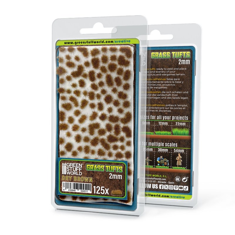 Static Grass Tufts 2mm Dry Brown | Buseni trave 2mm suvo braon