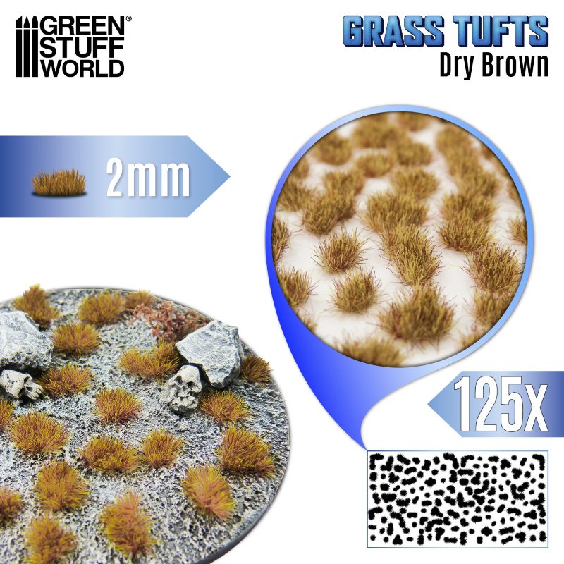 Static Grass Tufts 2mm Dry Brown | Buseni trave 2mm suvo braon