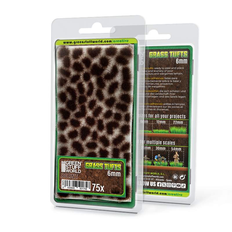 Static Grass Tufts 6mm Burnt Brown (75 pcs) | Buseni trave 6mm spaljeno braon (75 kom)