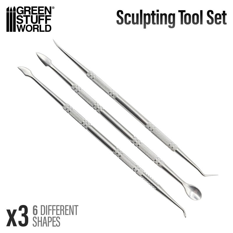 Sculpting Tools Set x3 Stainless Steel | Set alata za modeliranje x3 nerđajući čelik
