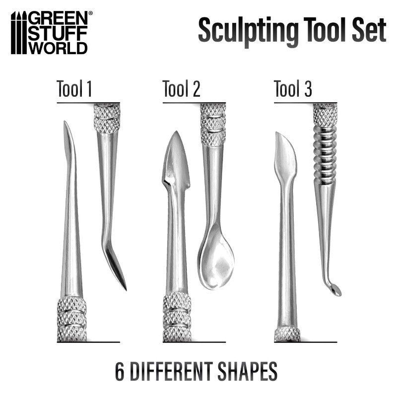 Sculpting Tools Set x3 Stainless Steel | Set alata za modeliranje x3 nerđajući čelik