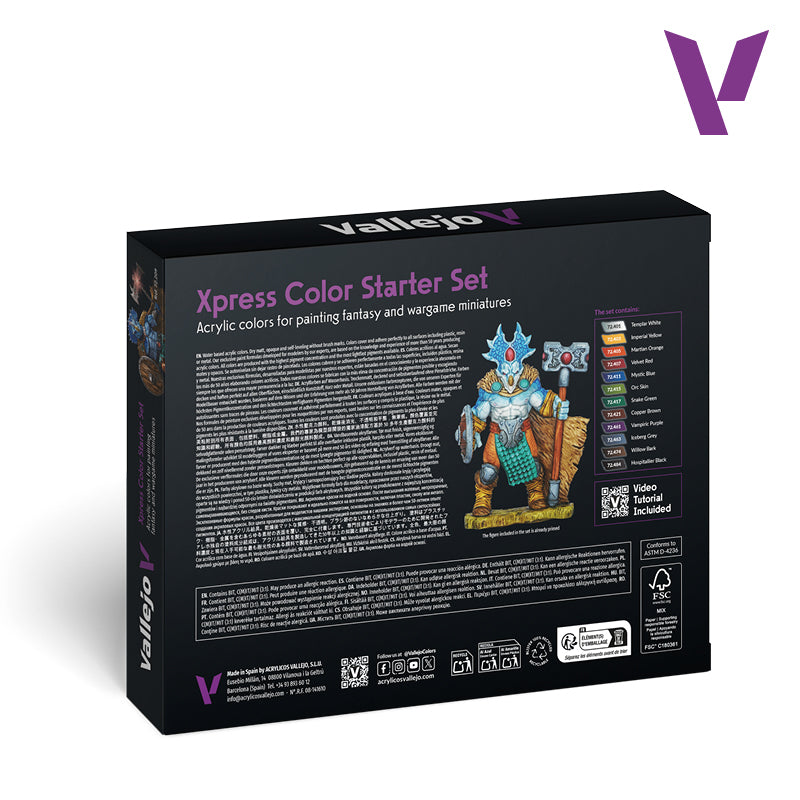 Vallejo Xpress Color Starter Set - Tematski Set (16 Boja) 72209 - back