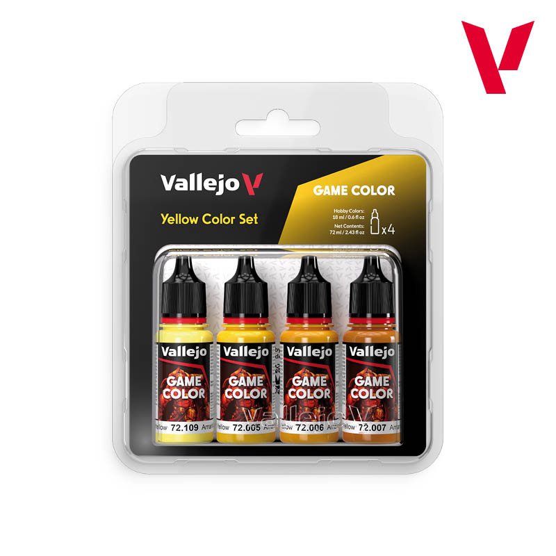 Vallejo Yellow Color Set - Game Color Set (4 Boja x 18ml) 72378 - front
