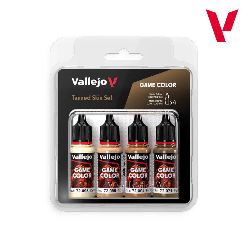 Vallejo Tanned Skin Set - Game Color Set (4 Boja x 18ml) 72380 - front