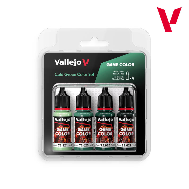 Vallejo Cold Green Color Set - Game Color Set (4 Boja x 18ml) 72383 - front