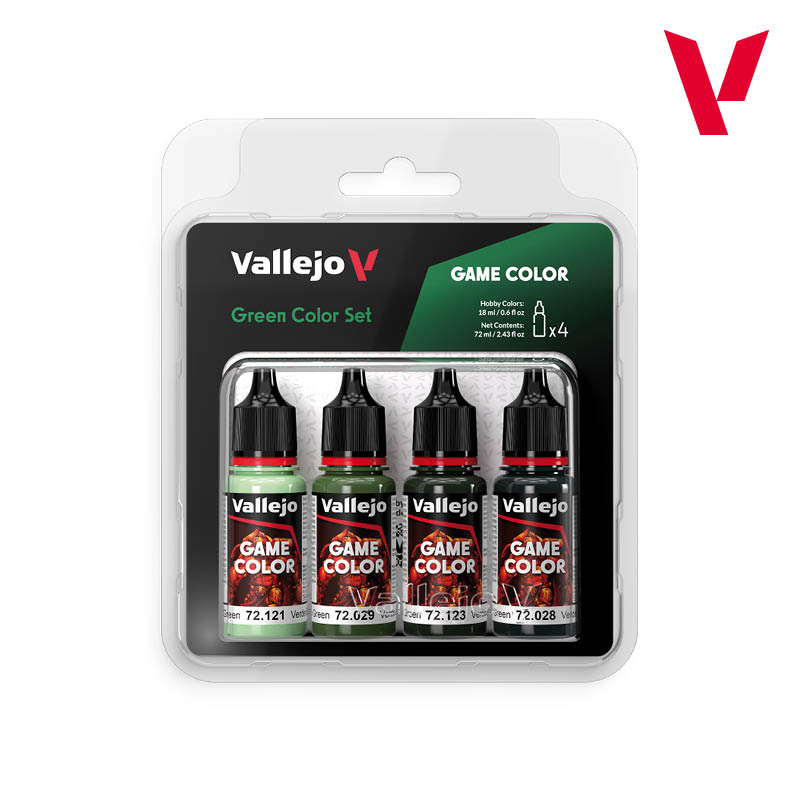Vallejo Green Color Set - Game Color Set 72384 - front