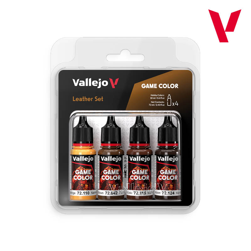 Vallejo Leather Set - Game Color Set (4 Boja x 18ml) 72385 - front