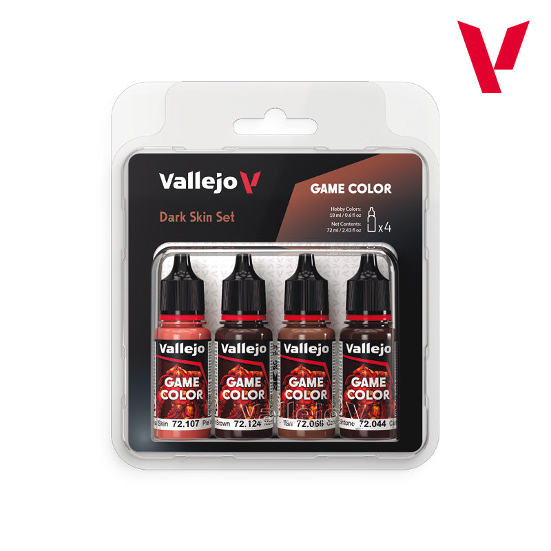Vallejo Dark Skin Set - Game Color Set (4 Boja x 18ml) 72387 - front
