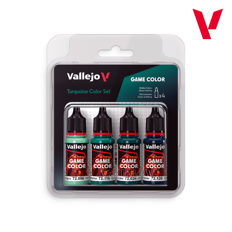 Vallejo Turquoise Color Set - Game Color Set (4 Boja x 18ml) 72390 - front