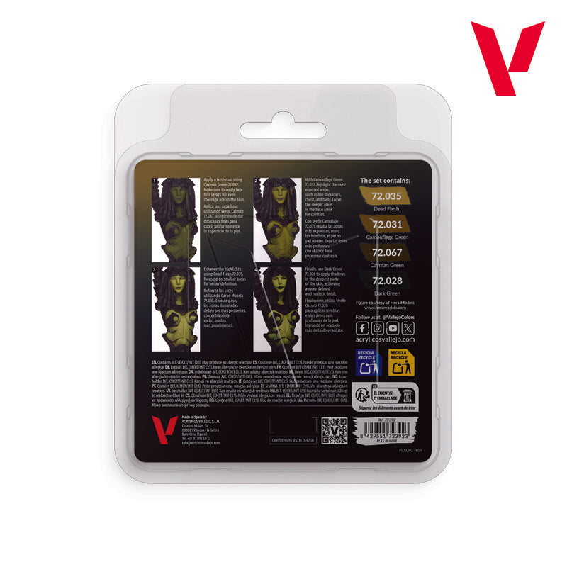 Vallejo Dead Flesh Set - Game Color Set (4 Boja x 18ml) 72392 - back
