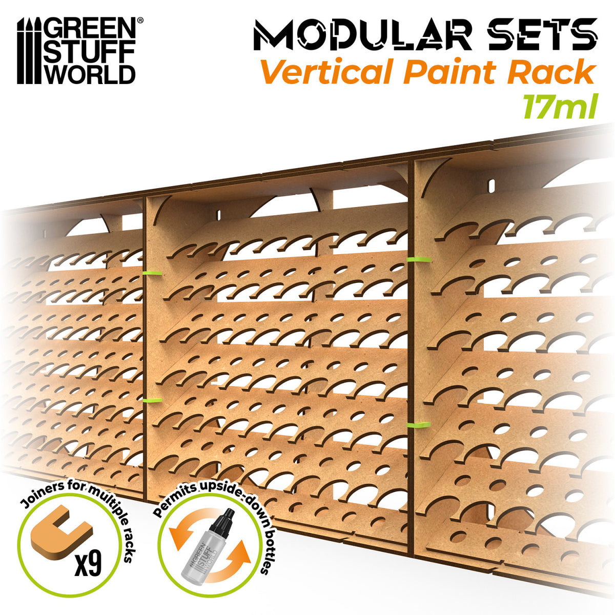Modular Paint Rack - VERTICAL 60x17ml | Organizator za Boje 60x17ml