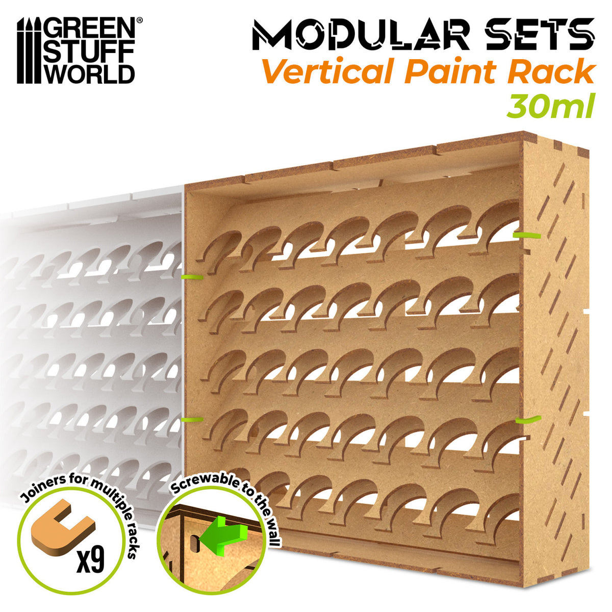 Modular Paint Rack - VERTICAL 35x30ml | Organizator za Boje 35x30ml