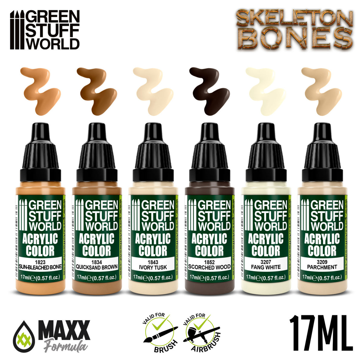 Paint Set - Bones | Set Akrilnih Boja x6