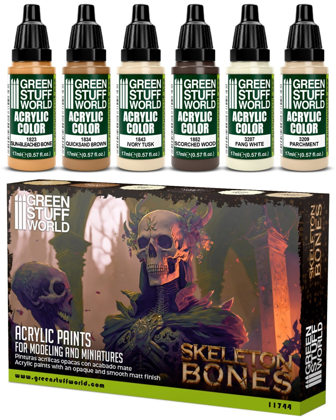 Paint Set - Bones | set akrilnih boja za minijature