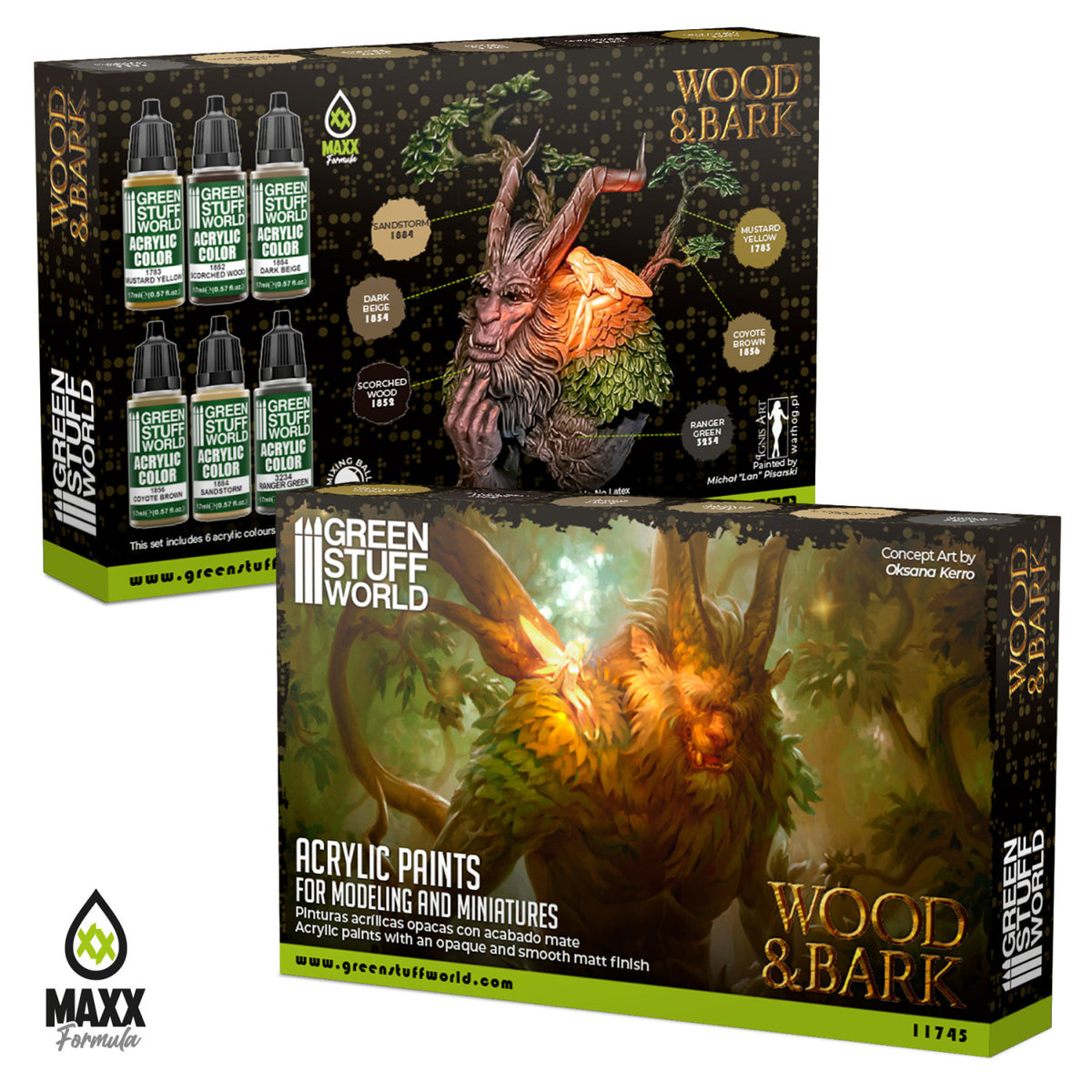 Paint Set - Wood & Bark | Set Akrilnih Boja x6
