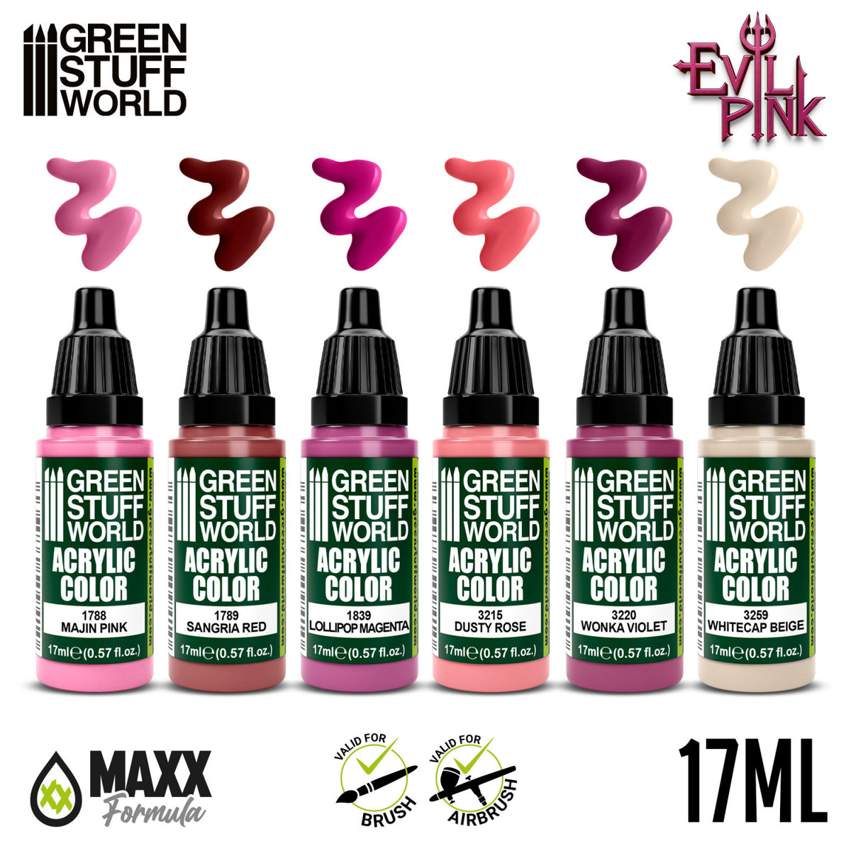 Paint Set - Evil Pink | Set Akrilnih Boja x6