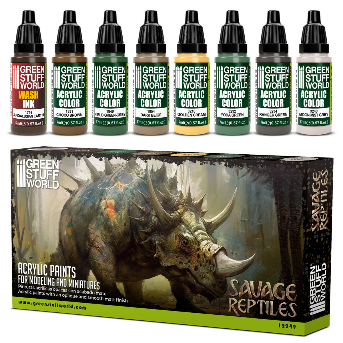 Paint Set - Savage Reptiles | set akrilnih boja za minijature