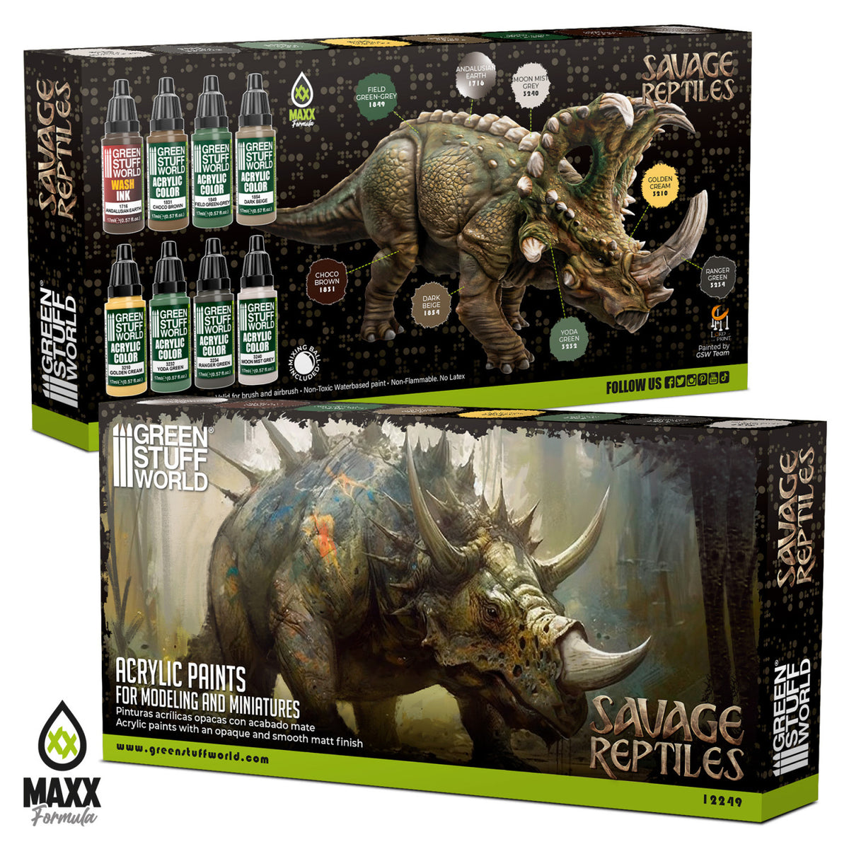 Paint Set - Savage Reptiles | Set Akrilnih Boja x8