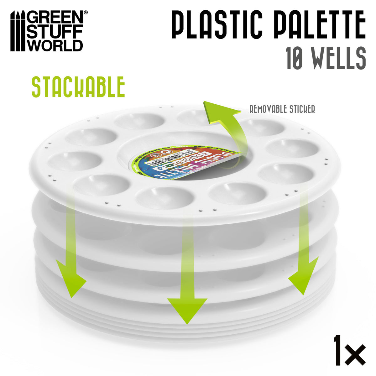Plastic Round Mixing Palette | Plasticna Paleta sa 10 Udubljenja