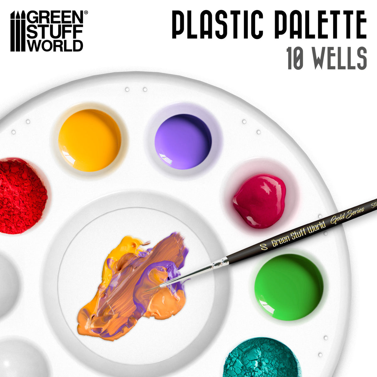 Plastic Round Mixing Palette | Plasticna Paleta sa 10 Udubljenja